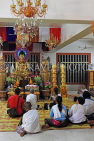 CAMBODIA, Siem Reap, Wat Bo Temple, Prayer Hall, worshippers, CAM2067JPL