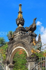 CAMBODIA, Siem Reap, Wat Bo Temple, main Pagoda, elaborate gateway, CAM2020JPL