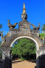 CAMBODIA, Siem Reap, Wat Bo Temple, main Pagoda, elaborate gateway, CAM2022JPL