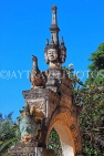 CAMBODIA, Siem Reap, Wat Bo Temple, main Pagoda, elaborate gateway detail, CAM2027JPL