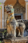 CAMBODIA, Siem Reap, Wat Bo Temple, main Pagoda, guardian stone statues, CAM2034JPL
