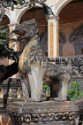 CAMBODIA, Siem Reap, Wat Bo Temple, main Pagoda, guardian stone statues, CAM2036JPL