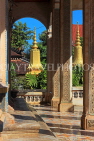 CAMBODIA, Siem Reap, Wat Bo Temple, main Pagoda, stupas in background, CAM2039JPL