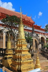CAMBODIA, Siem Reap, Wat Bo Temple, main Pagoda area, Stupas, CAM2041JPL