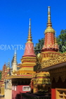 CAMBODIA, Siem Reap, Wat Damnak, Chedis, CAM1756JPL
