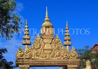 CAMBODIA, Siem Reap, Wat Damnak, elaborate gateway, CAM1724JPL
