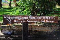 CAMBODIA, Siem Reap, Wat Damnak, temple grounds, words of wisdom, CAM1736JPL