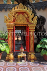 CAMBODIA, Siem Reap, Wat Preah Prom Rath, temple gardens, small shrine, CAM2136JPL