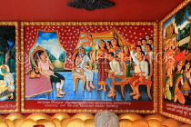 CAMBODIA, Siem Reap, Wat Preah Prom Rath, temple site, gallery of murals, CAM2132JPL