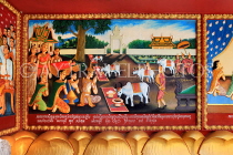 CAMBODIA, Siem Reap, Wat Preah Prom Rath, temple site, gallery of murals, CAM2133JPL