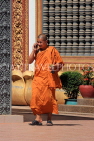 CAMBODIA, Siem Reap, Wat Preah Prom Rath, temple site monk, CAM2166JPL