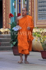 CAMBODIA, Siem Reap, Wat Preah Prom Rath, temple site monk, CAM2167JPL