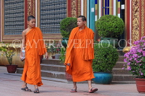 CAMBODIA, Siem Reap, Wat Preah Prom Rath, temple site monks, CAM2161JPL