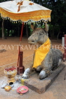 CAMBODIA, Siem Reap, shrine with sacred cow statue, CAM2351JPL