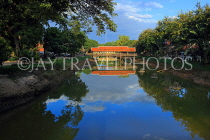 CAMBODIA, Siem Reap, town centre, Siem Reap River, and footbridge, CAM2308JPL