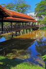 CAMBODIA, Siem Reap, town centre, Siem Reap River, and footbridge, CAM2311JPL