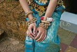 CAMBODIA, Siem Reap, traditional dress and costume jewellery on cultural dancer, CAM92JPL