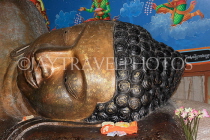 CAMBODIA, Siem Reap Prov, Kulen Mountain, Wat Preah Ang Thom, reclining Budha, CAM2406JPL