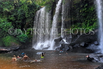 CAMBODIA, Siem Reap Province, Kulen Mountain Waterfall, CAM2390JPL