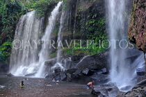 CAMBODIA, Siem Reap Province, Kulen Mountain Waterfall, CAM2391JPL