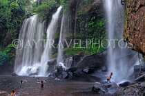 CAMBODIA, Siem Reap Province, Kulen Mountain Waterfall, CAM2392JPL