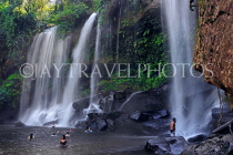 CAMBODIA, Siem Reap Province, Kulen Mountain Waterfall, CAM2393JPL