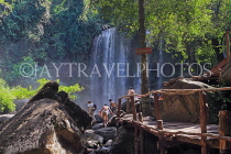 CAMBODIA, Siem Reap Province, Kulen Mountain Waterfall, CAM2397JPL