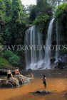 CAMBODIA, Siem Reap Province, Kulen Mountain Waterfall, CAM2399JPL
