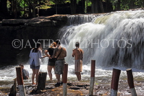 CAMBODIA, Siem Reap Province, Kulen Mountain Waterfall, smaller waterfall, CAM2403JPL