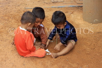 CAMBODIA, Tonle Sap Lake, Kampong Phluk Fishing Village, children playing, CAM1356JPL
