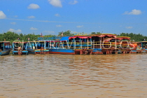 CAMBODIA, Tonle Sap Lake, Kampong Phluk Fishing Village, tour boats, CAM1333JPL