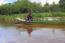 CAMBODIA, Tonle Sap Lake, scenery and fishing boat, CAM929JPL