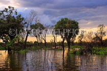 CAMBODIA, Tonle Sap Lake, sunset view, near Mechrey Floating Village, CAM887JPL