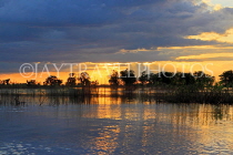 CAMBODIA, Tonle Sap Lake, sunset view, near Mechrey Floating Village, CAM891JPL
