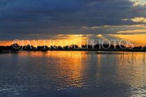CAMBODIA, Tonle Sap Lake, sunset view, near Mechrey Floating Village, CAM893JPL