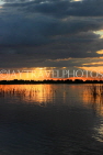 CAMBODIA, Tonle Sap Lake, sunset view, near Mechrey Floating Village, CAM895JPL