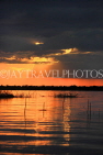 CAMBODIA, Tonle Sap Lake, sunset view, near Mechrey Floating Village, CAM899JPL