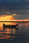CAMBODIA, Tonle Sap Lake, sunset view, near Mechrey Floating Village, CAM900JPL