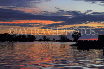 CAMBODIA, Tonle Sap Lake, sunset view, near Mechrey Floating Village, CAM916JPL