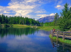 CANADA, Alberta, Banff National Park, Johnston Lake, ALB201JPL