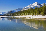 CANADA, Alberta, Jasper National Park, Rockies, mountain reflection along Icefield Parkway, CAN745JPL