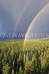 CANADA, Alberta, Jasper National Park, rainbow on top of mountain, CAN749JPL