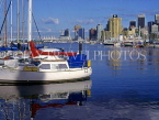 CANADA, British Columbia, VANCOUVER, Downtown skyline, view from Yacht Club, CAN485JPL