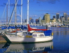 CANADA, British Columbia, VANCOUVER, Downtown skyline, view from Yacht Club, CAN586JPL