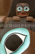 CANADA, British Columbia, VANCOUVER, Stanley Park, close up of totem poles, CAN877JPL