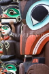 CANADA, British Columbia, VANCOUVER, Stanley Park, close up of totem poles, CAN880JPL