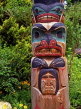 CANADA, British Columbia, VANCOUVER, Totem Pole detail, CAN560JPL