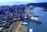 CANADA, British Columbia, VANCOUVER, downtown aerial view and Canada Place, CAN650JPL