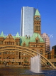 CANADA, Ontario, TORONTO, Old City Hall and Eaton Centre, view from Nathan Philip Sq, TOR135JPL