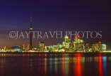 CANADA, Ontario, TORONTO, night skyline and CN Tower, CAN566JPL
